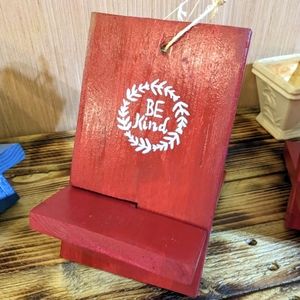 Hand Crafted Wood Phone Tablet Holder
